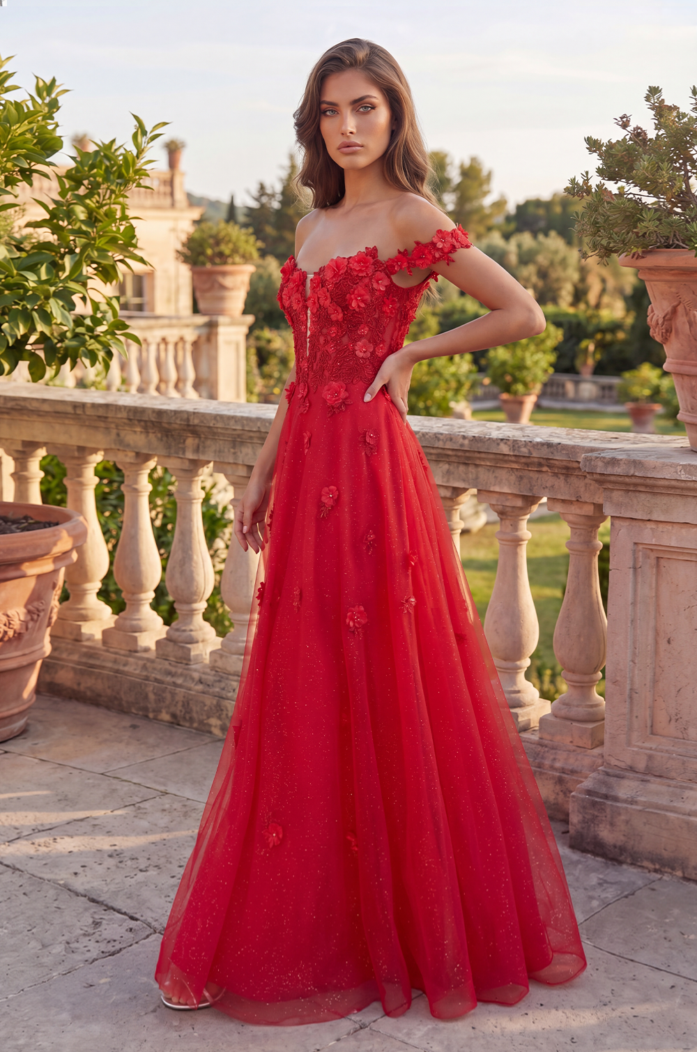 Long Lace Prom Gown With Detachable Sleeves Wholesale