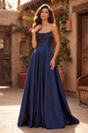 Classic Long Mikado Corset Formal Ball Gown Wholesale