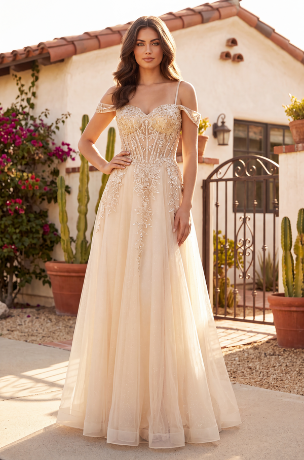 Long Prom Formal Corset Gown Wholesale
