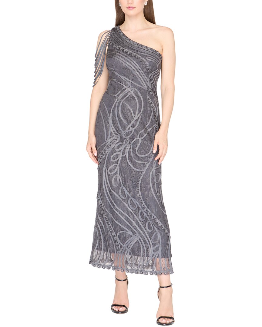 One Shoulder Soutache Fringe Cocktail Dress JS Collections Wholesale
