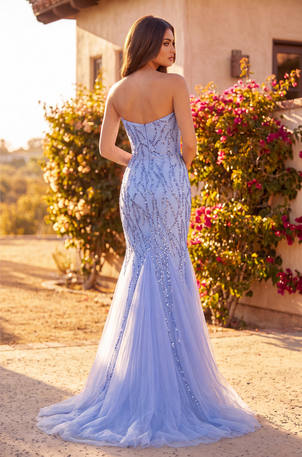 Long Mermaid Beaded Formal Evening Dress Wholesale