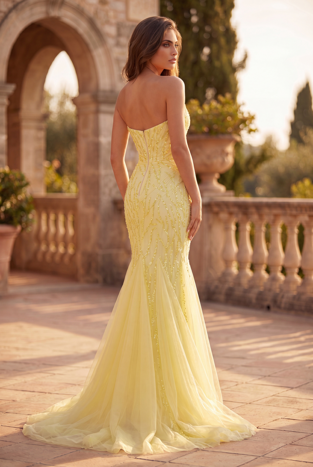 Long Mermaid Beaded Formal Evening Dress Wholesale