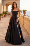Long Corset Formal Pleated Prom Ball Gown Wholesale