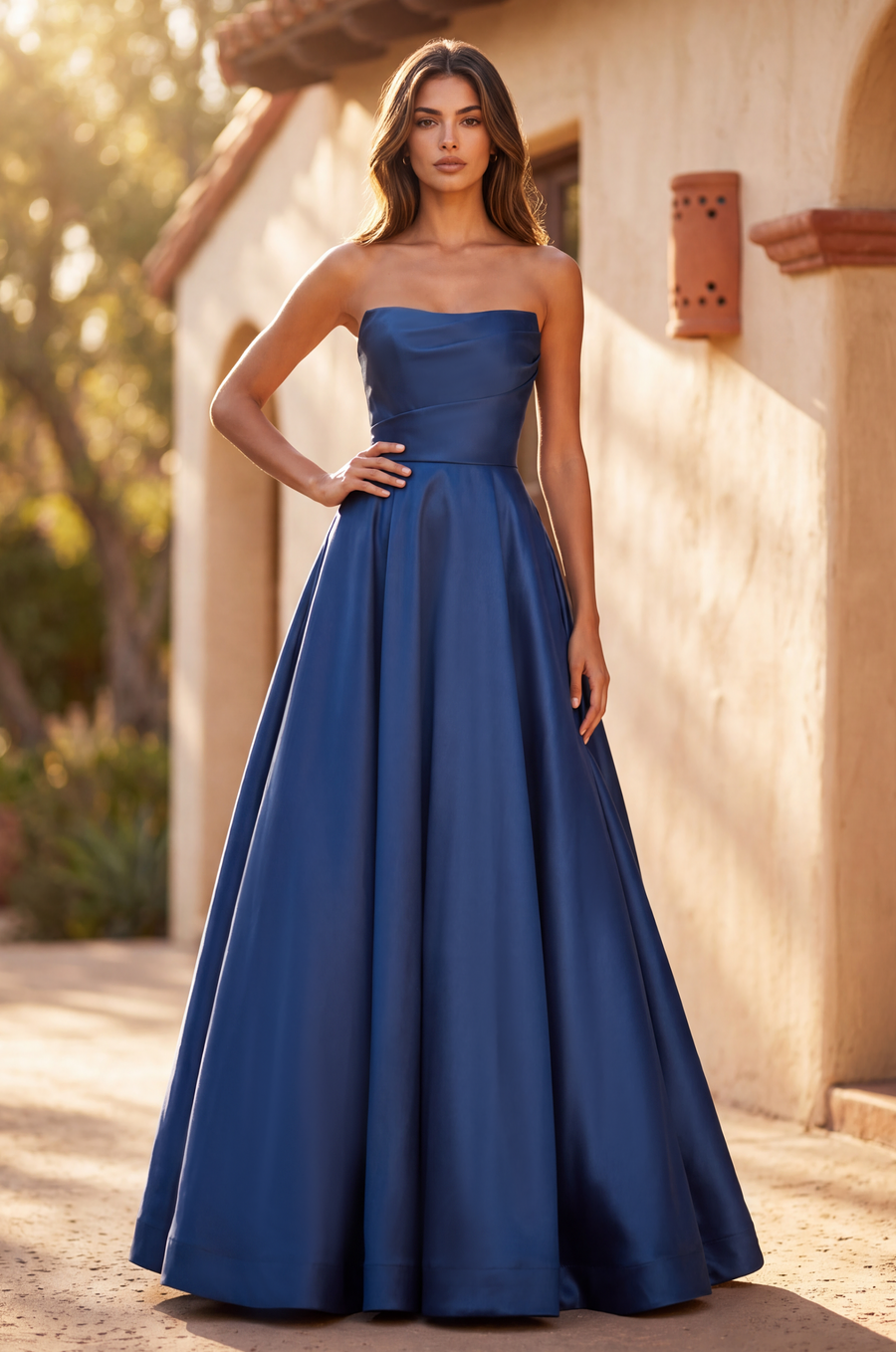 Long Corset Formal Pleated Prom Ball Gown Wholesale