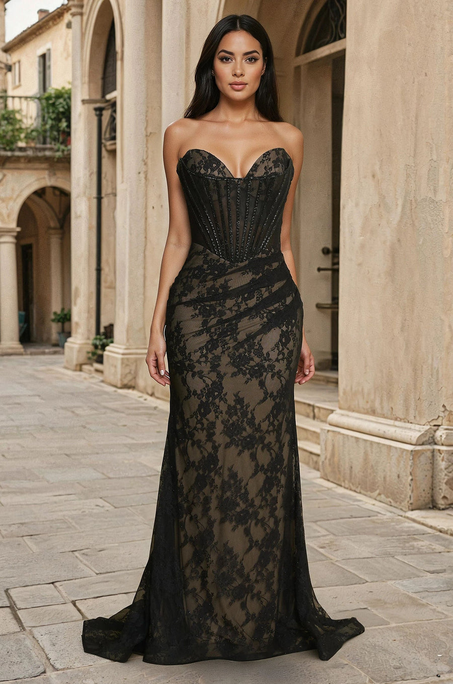 Corset Lace Formal Evening Dress Wholesale