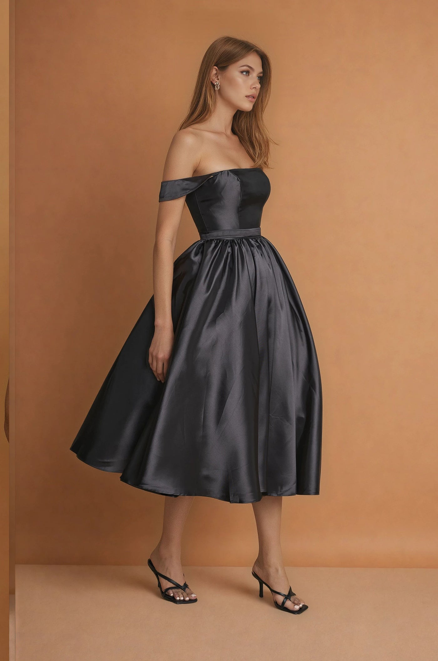 Cocktail Dresses Midi Black Tie Formal Cocktail Dress Black