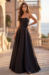 Long Formal Corset Satin Ball Gown Wholesale