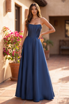 Long Formal Corset Satin Ball Gown Wholesale