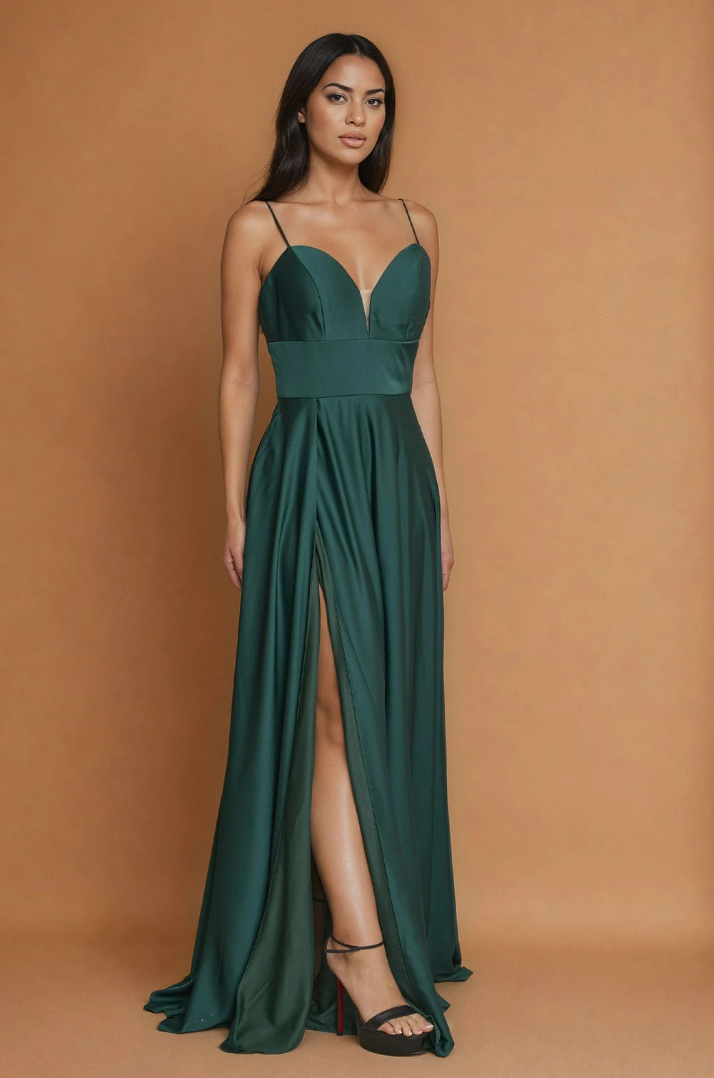 Formal Dresses Long Formal Evening Party A Line Dress Emerald Green