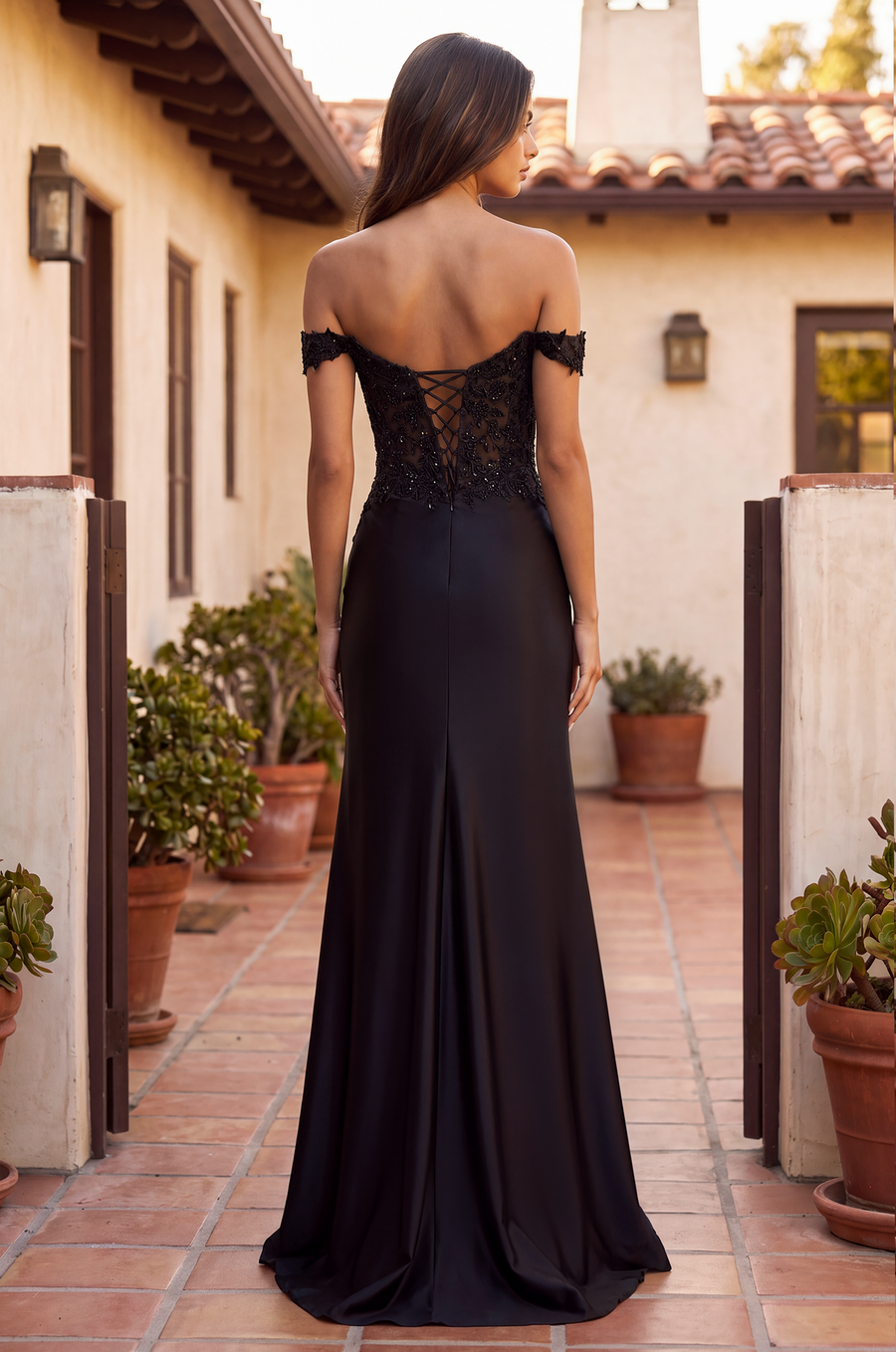 Corset Fitted Off Shoulder Formal Dress Wholesale
