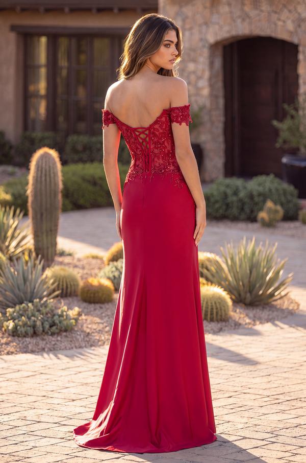 Corset Fitted Off Shoulder Formal Dress Wholesale