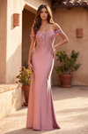 Corset Fitted Off Shoulder Formal Dress Wholesale