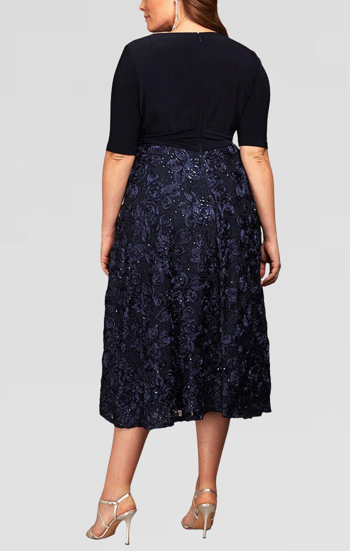 Plus Size Lace Cocktail Dress Alex Evenings 4121465 Wholesale