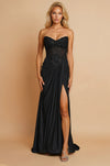 Prom Dresses Fitted Long Formal Corset Prom Dress Black