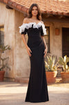Ruffled Long Off Shoulder Formal Evening Dress Wholesale