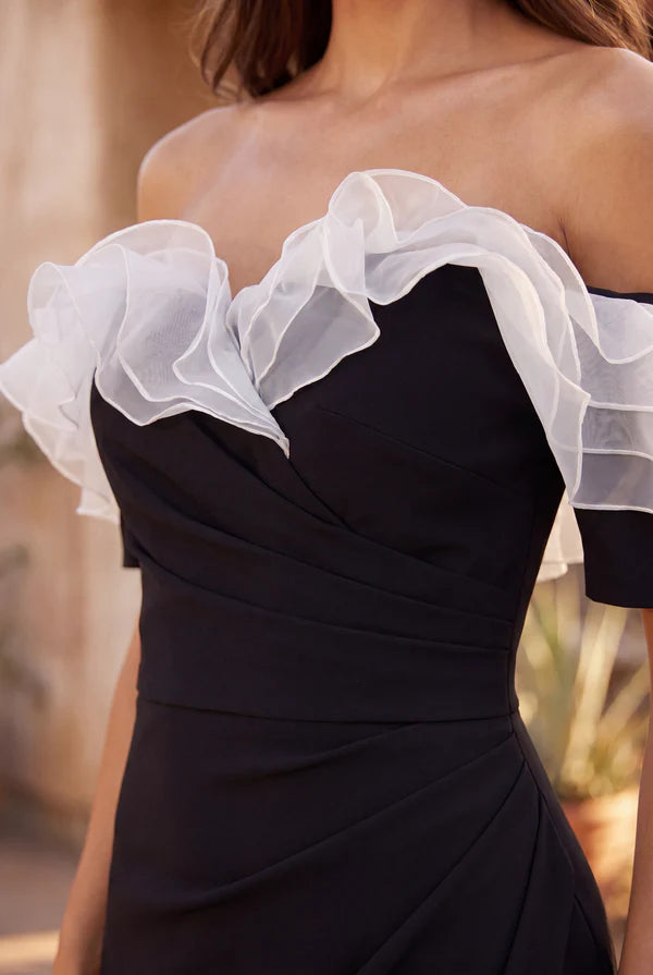 Ruffled Long Off Shoulder Formal Evening Dress Wholesale