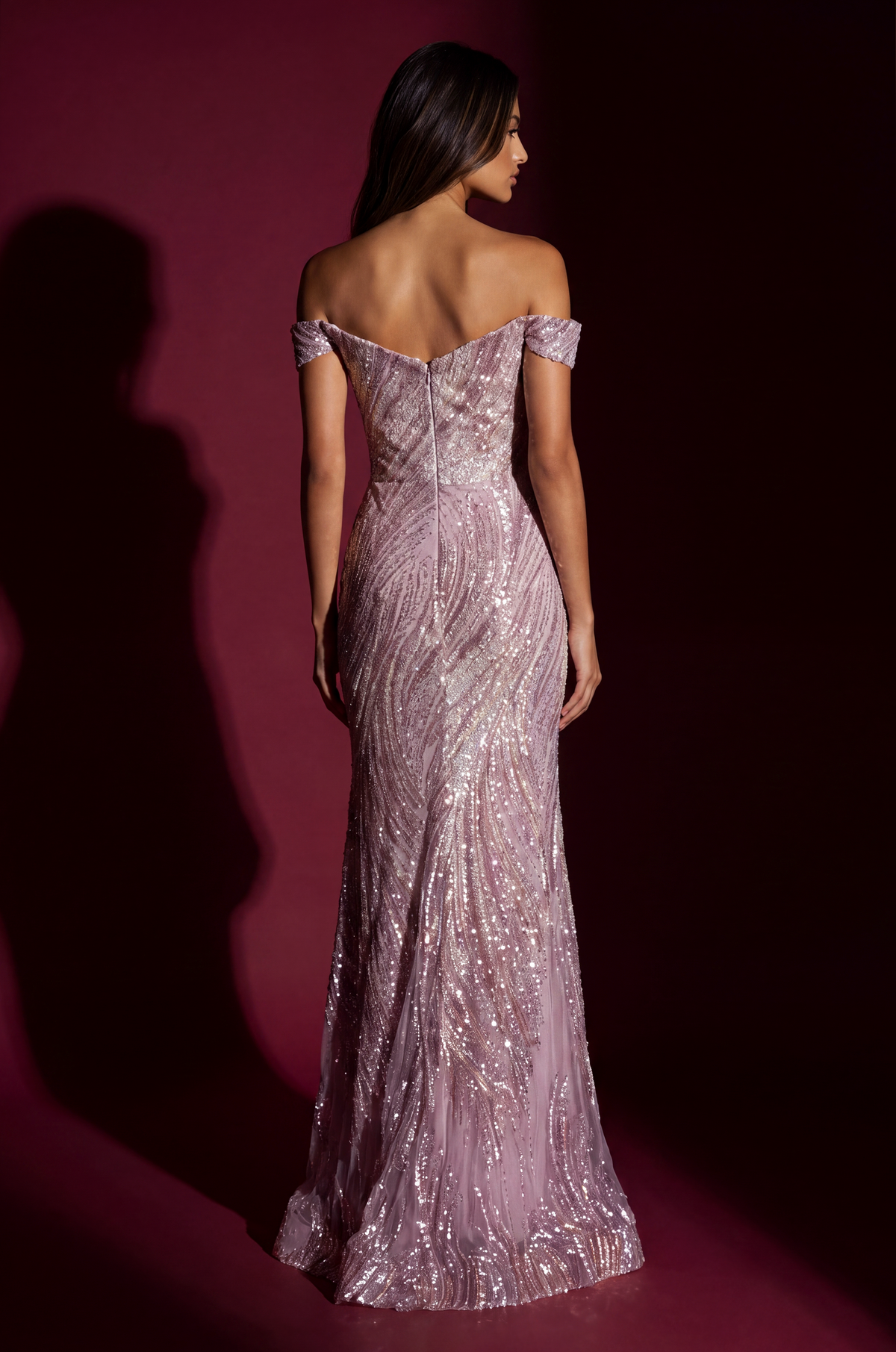 Off The Shoulder Sequin Evening Formal Dress Wholesale