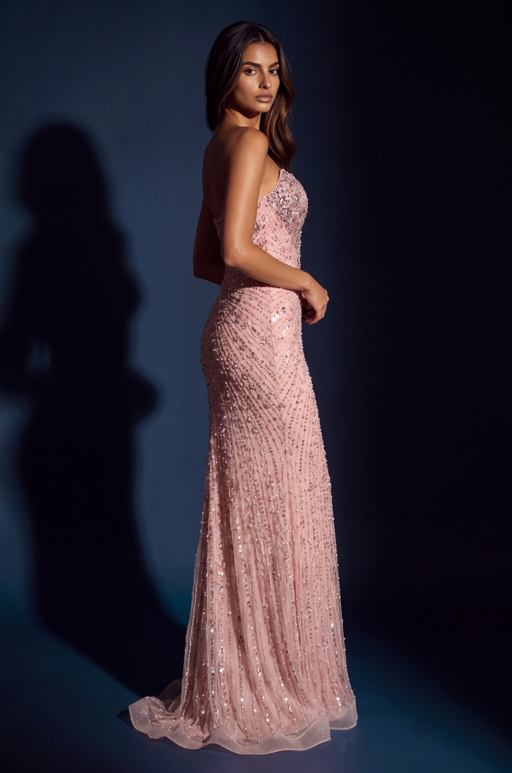 Strapless Sweetheart Sequin Mermaid Gown Wholesale