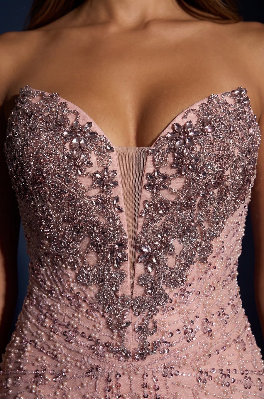 Strapless Sweetheart Sequin Mermaid Gown Wholesale