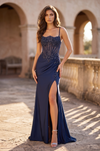 Beaded Sweetheart Corset Long Formal Dress
