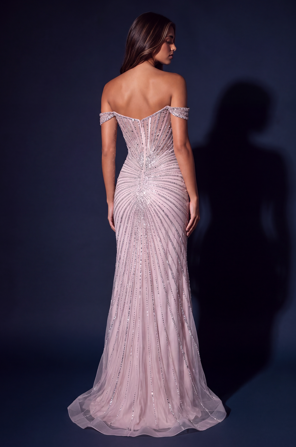 Prom Beaded Corset Fitted Formal Evening Gown Wholesale