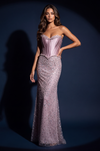 Long Beaded Corset Fitted Couture Formal Dress Wholesale