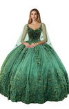 Sleeveless Long Quinceanera Dress Hunter Green Wholesale