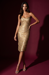 Strapless Metallic Bodycon Cocktail Dress Wholesale