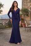 Long Sleeve Formal Fitted Evening Dress Wholesale