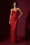 Black Beadd Corset Long Evening Gown Formal Dress Wholesale
