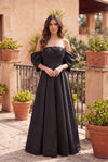 Long Formal Gown Off Shoulder Sleeves Wholesale