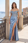 Fitted Corset Off the Shoulder Formal Prom Dress Wholesale