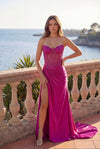 Strapless Fitted Hot Fix Corset Prom Dress Wholesale