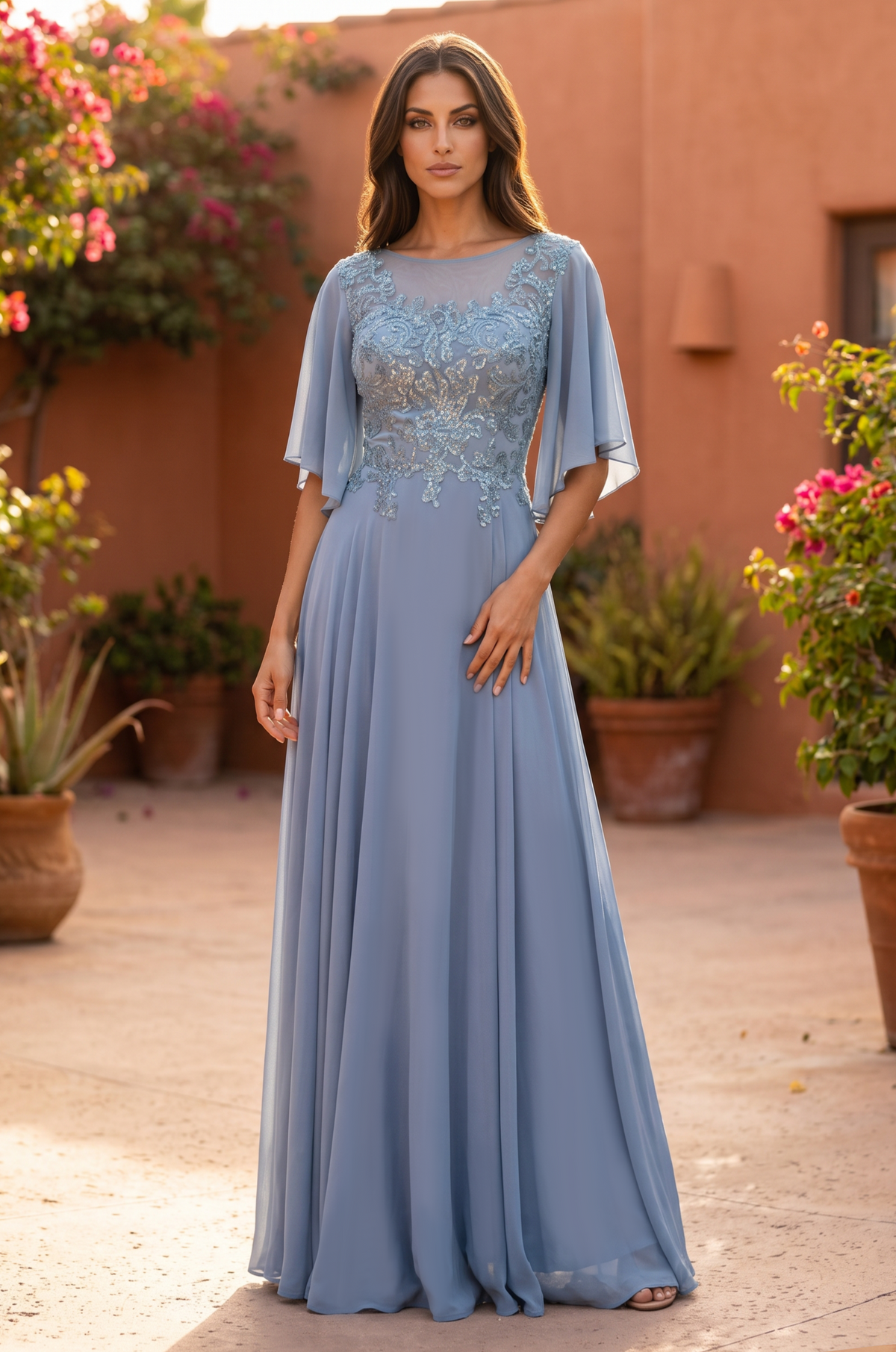 Short Sleeve Mother of the Bride Dress Wholesale