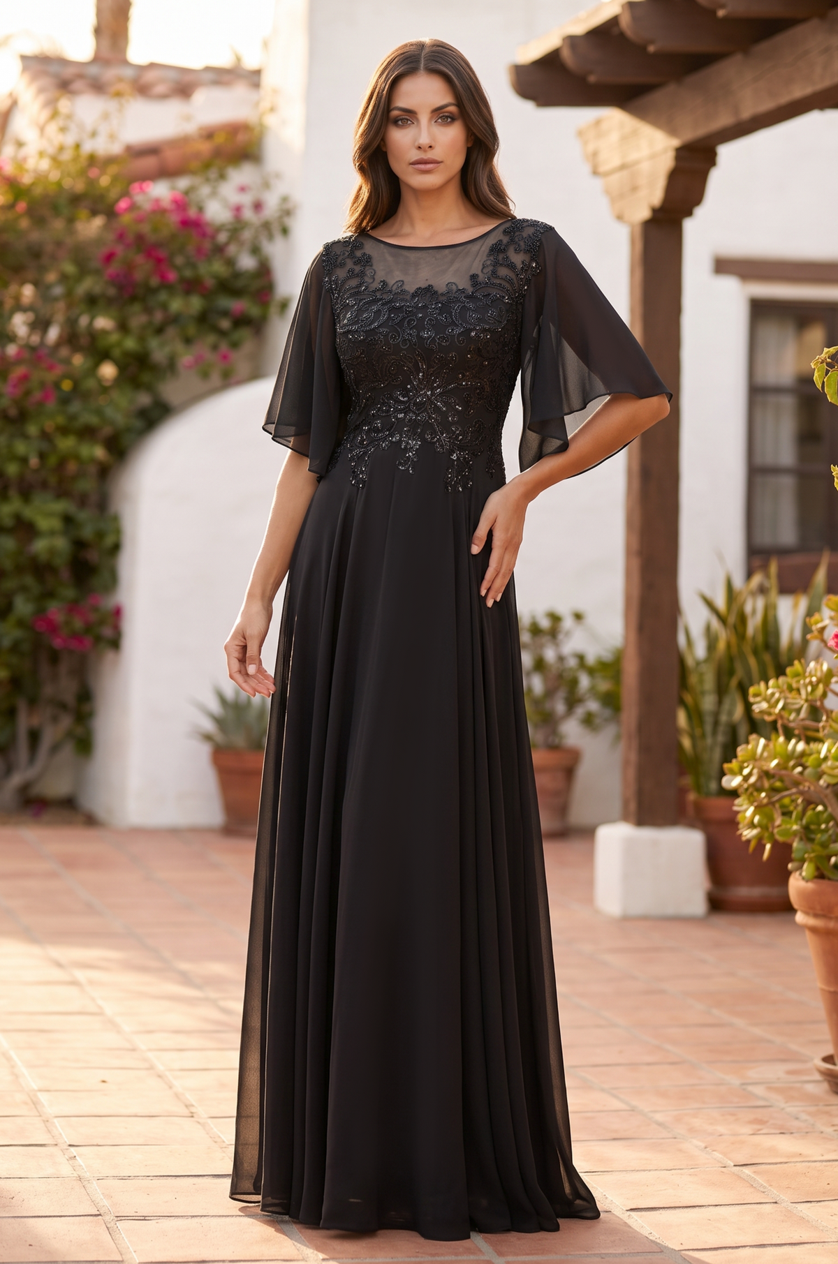 Short Sleeve Mother of the Bride Dress Wholesale