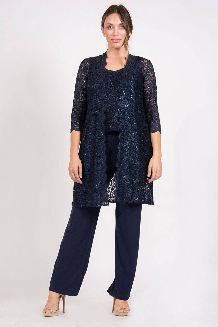 R&M Richards RM1993 Mother of the Bride Long Jacket Pant Suit Wholesale