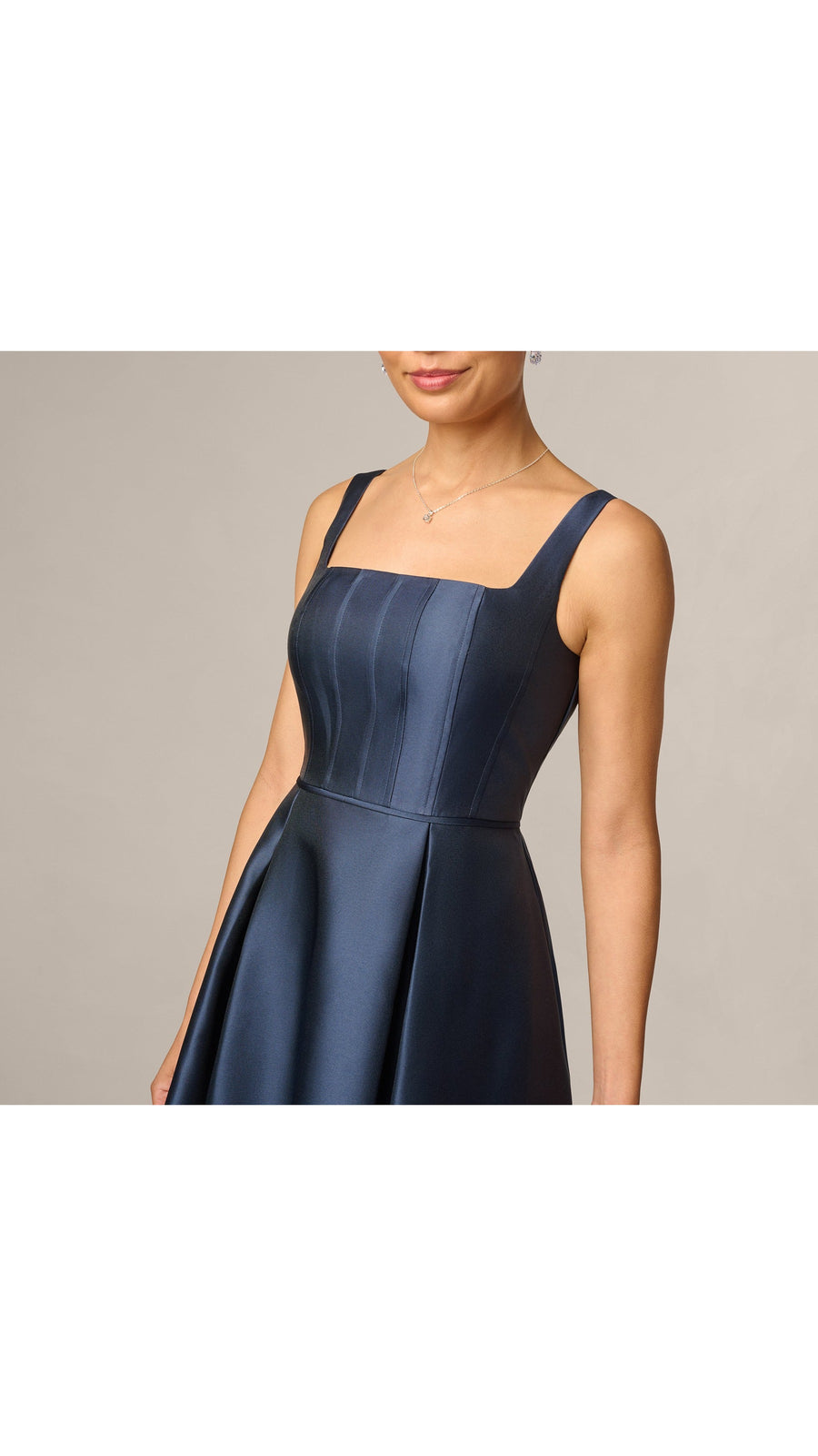 Petite Mikado Square Neck Midi Dress Adrianna Papell 211978 Wholesale