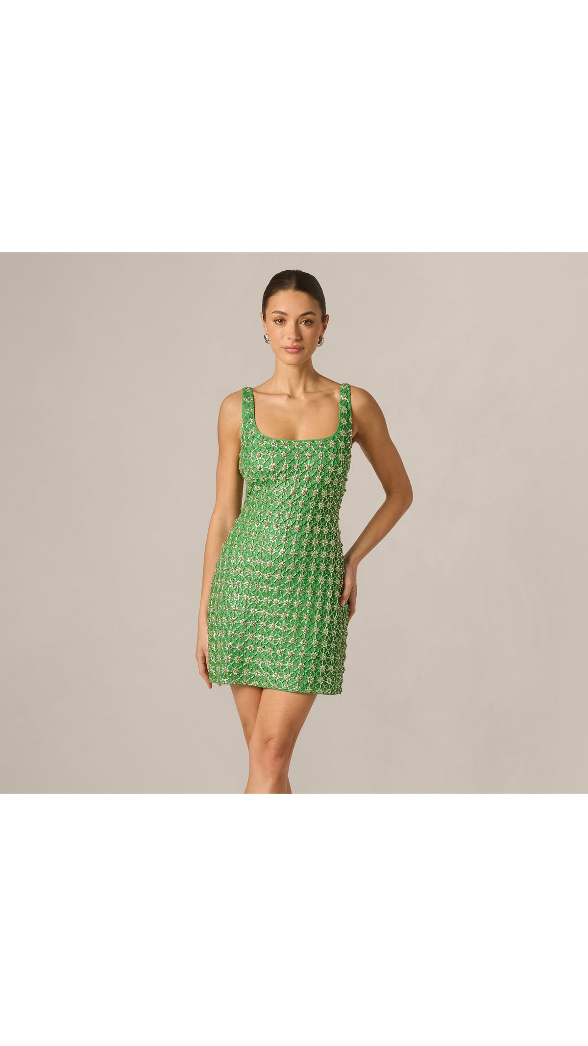Sleeveless Beaded Sheath Mini Dress Adrianna Papell 213287 Wholesale