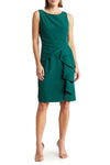 Cocktail Dresses Short Fitted Ruffled Cocktail Dress Green