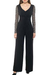 Jumpsuit Beaded Long Sleeve Formal Jumpsuit Wholesale Black