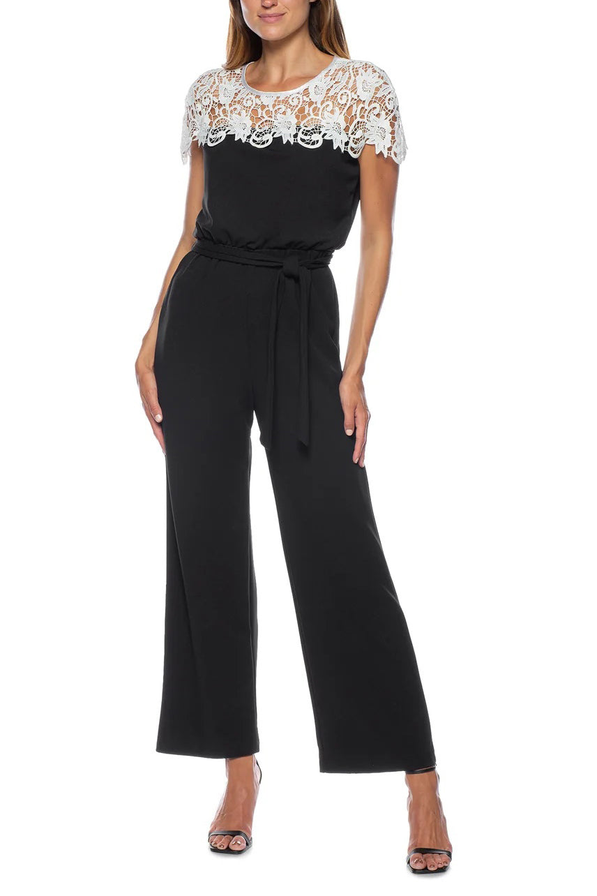 Jumpsuit Lace Long Formal Jumpsuit Wholesale Ivory Black