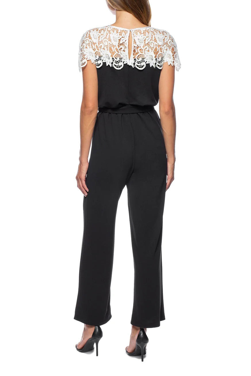 Jumpsuit Lace Long Formal Jumpsuit Wholesale Ivory Black