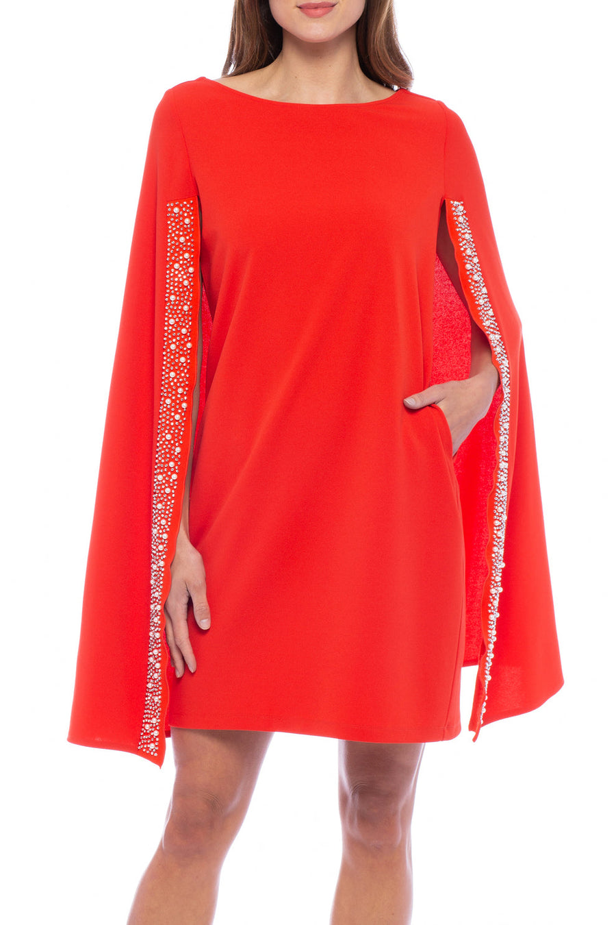 Cocktail Dresses Short Cocktail Cape Mini Dress Wholesale Red