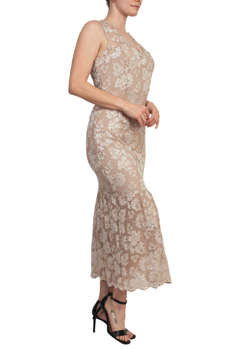 Cocktail Dresses A Line Lace Midi Cocktail Dress Wholesale Champagne