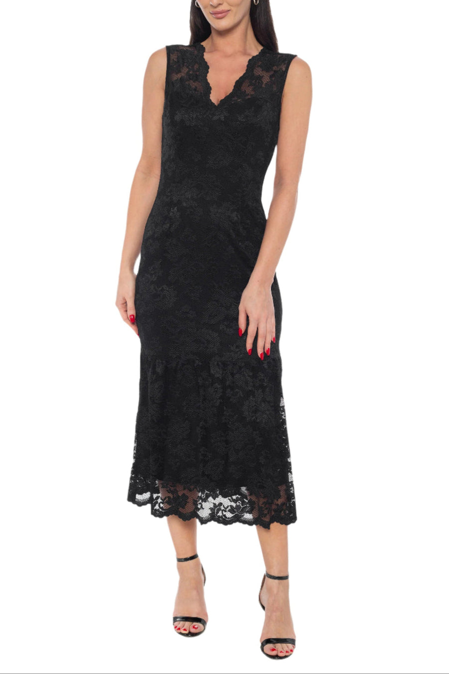 Cocktail Dresses A Line Lace Midi Cocktail Dress Wholesale Black