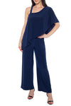Jumpsuit Formal Long Flutter Sleeve Jumpsuit Wholesale Navy
