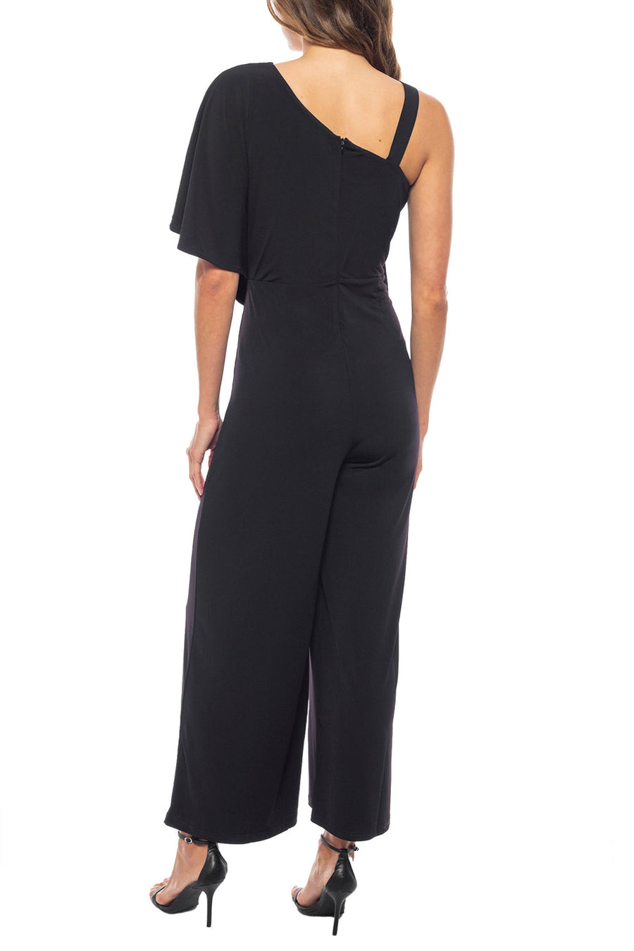 Jumpsuit Formal Long Flutter Sleeve Jumpsuit Wholesale Black