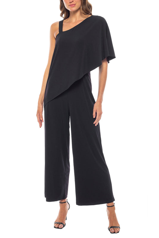 Jumpsuit Formal Long Flutter Sleeve Jumpsuit Wholesale Black
