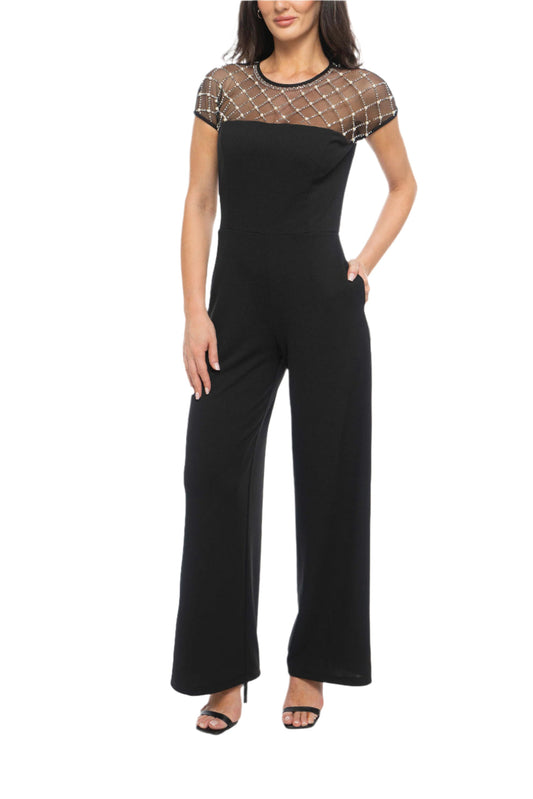 Jumpsuit Long Formal Beaded Jumpsuit Wholesale Black