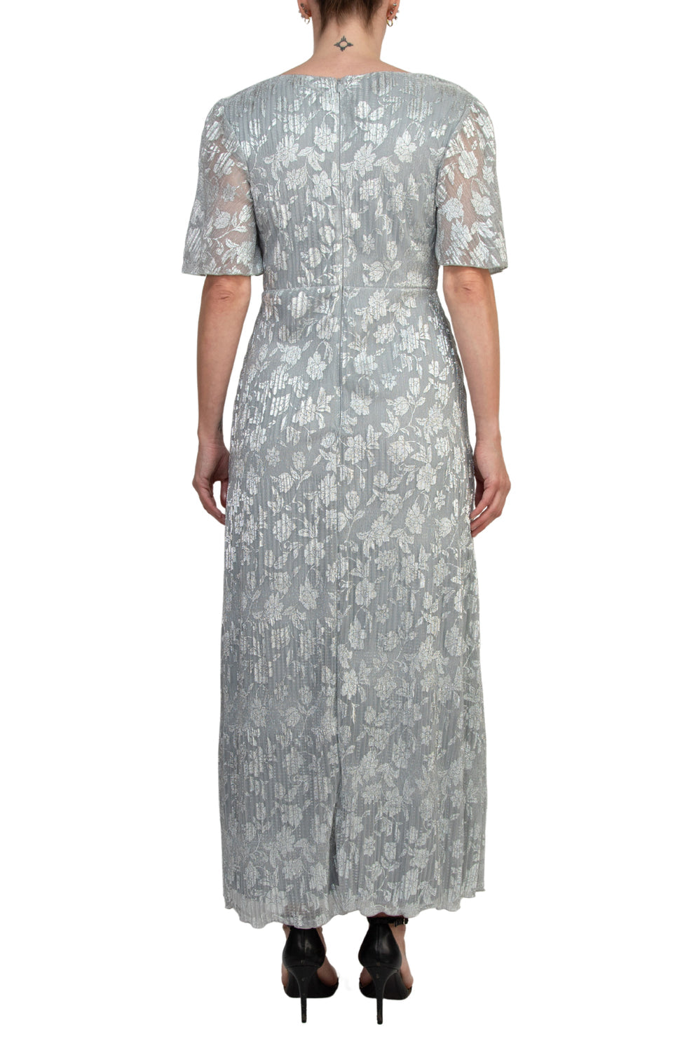 Formal Dresses Long Formal Mother of the Bride Pleated Dress Wholesale Silver